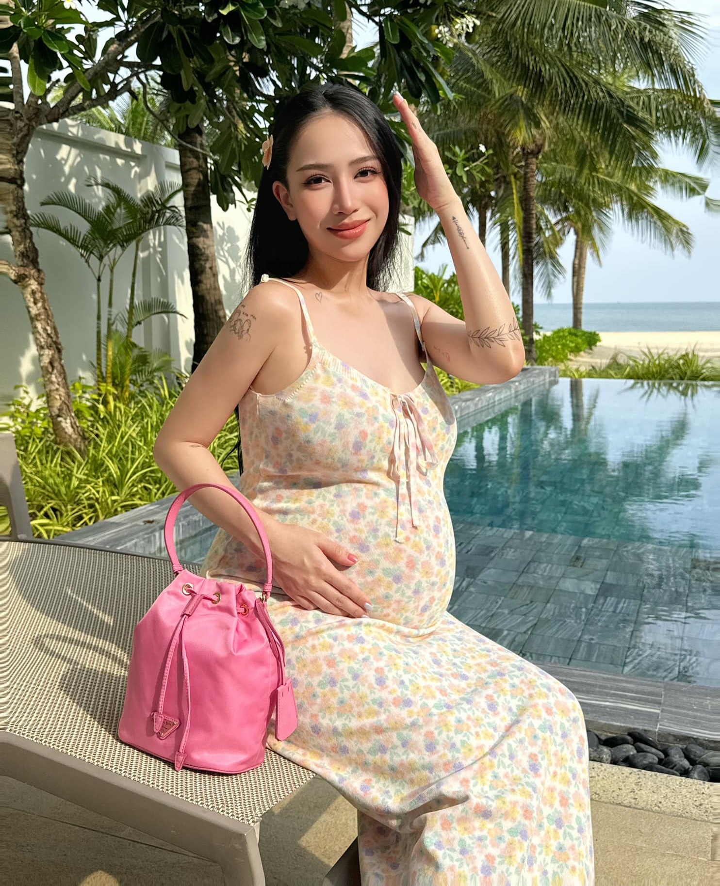 Ái nữ nhà Minh Nhựa khoe bộ ảnh cuối cùng trước khi sinh, nhan sắc “thách thức” tháng cuối thai kỳ - 10