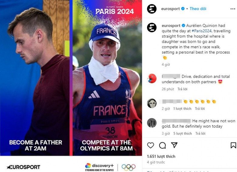 Đang đi thi Olympic Paris 2024 thì phải xin về vì vợ đau đẻ, nam VĐV vẫn lọt top 10 chung cuộc - 4