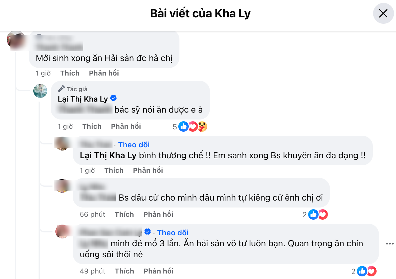 Kha Ly khoe tẩm bổ bằng sơn hào hải vị sau sinh mổ nhưng lại gặp tranh cãi từ cư dân mạng - 3