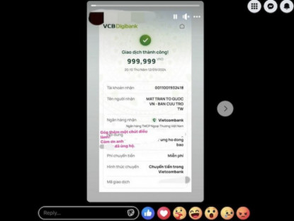 Công nghệ - Chế ảnh chuyển khoản MTTQ để &quot;sống ảo&quot;: Coi chừng bị xử phạt!