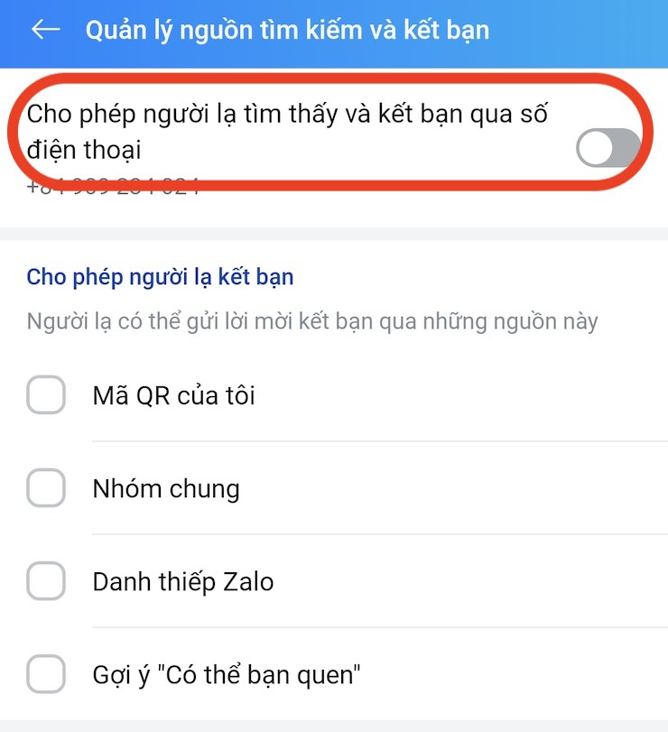 Cách ngăn người khác tìm ra Zalo của bạn chỉ với số điện thoại - 4