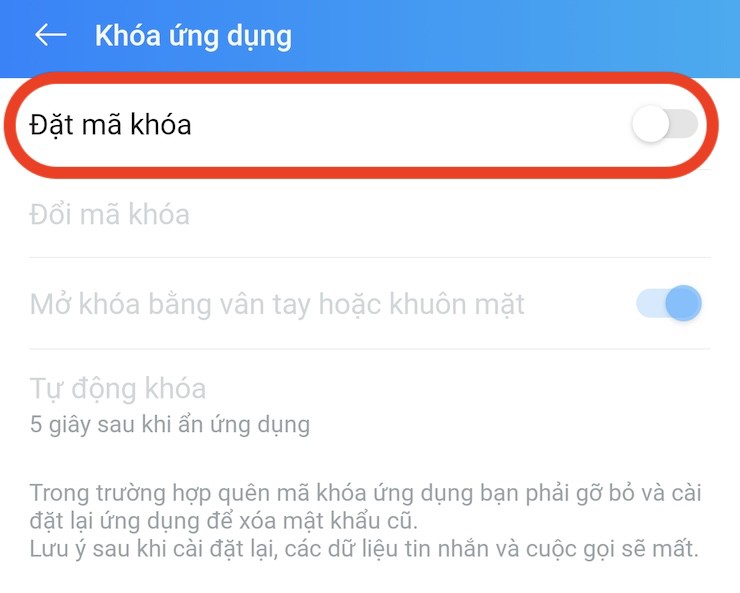 Cách khóa ứng dụng Zalo, Messenger trên điện thoại - 3