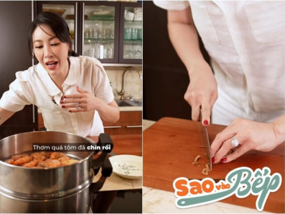Gia đình - &quot;Hoa hậu nhà trăm tỷ&quot; đeo nhẫn kim cương vào bếp làm món đặc sản Hải Phòng, dàn sao Việt khen nức nở