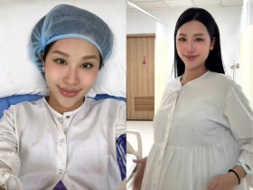 Phạm Thư quẩy tưng bừng trong viện để quên cơn đau đẻ, vẫn giữ nguyên thái độ với người chồng bí mật