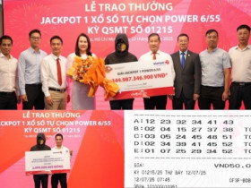 Người trúng giải xổ số điện toán hơn 344 tỷ đồng 