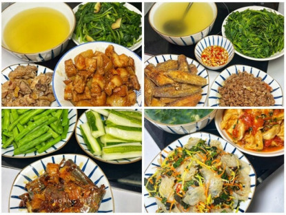 Gia đình - Chồng mê cơm nhà, mẹ bỉm hết ở cữ xách làn đi chợ nấu cơm, khoe toàn bữa ăn ngon miệng