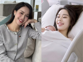 MC đẹp nhất nhì VTV hạ sinh con thứ 2 với chồng Tiến sĩ, visual như thần tiên tỷ tỷ khi "da kề da" với con