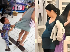 Bà bầu bị cậu nhóc 7 tuổi đẩy đau điếng, càng nhắc càng đẩy mạnh, mẹ đứa trẻ chạy lại bênh vực gây bức xúc: “Cháu nó còn nhỏ”