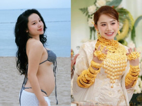 Cô dâu 1000 cây vàng ở Đồng Tháp bế bầu livestream cùng “nữ hoàng nội y” Ngọc Trinh, thần sắc hào môn nhận mưa điểm 10