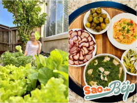 Mâm cơm thuần Việt dân dã đến bất ngờ của gia đình nữ diễn viên nổi tiếng VTV giữa trời Tây