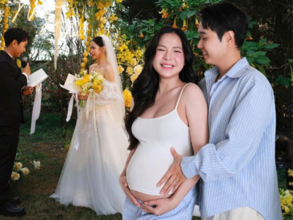 Gia đình - Nàng thơ Việt kết hôn với bạn cấp 3 nay sắp đón con đầu lòng, nhan sắc &quot;đỉnh chóp&quot; dù đang mang thai ở tháng thứ 7