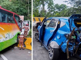Xe buýt chở du khách Việt Nam đâm liên hoàn ở Malaysia