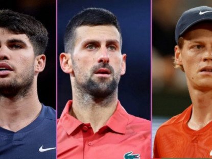 Thể thao - Alcaraz áp sát Sinner, Djokovic vượt qua Shelton (Bảng xếp hạng tennis 11/8)