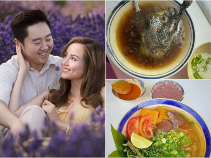 Gia đình - Chồng kém tuổi của Hoa hậu Diễm Hương nấu nướng phục vụ vợ bầu, em bé trong bụng &quot;khó tính&quot; cỡ nào cũng chiều