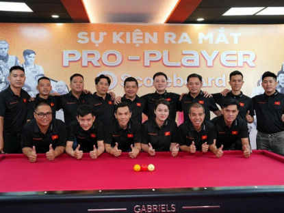 Thông tin doanh nghiệp - Nhà vô địch World Cup Trần Quyết Chiến cùng dàn sao bi-a ấn tượng về bảng điểm thông minh 9Scoreboard