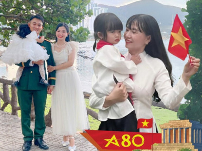 Gia đình - Đi cafe nhờ chụp hộ bức ảnh, cô giáo 9X cưới luôn chồng bộ đội, em bé thương ba vất vả nên ngoan ngoãn từ trong bụng mẹ