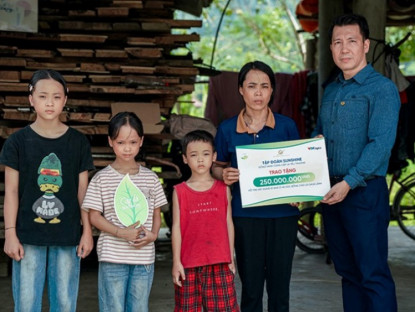 Thông tin doanh nghiệp - Sunshine Group trao tặng hai mái ấm mới và học bổng cho các &quot;lá chưa lành&quot; tại Lào Cai