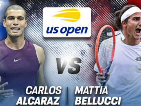 Video tennis Alcaraz - Bellucci: Tốc hành 3 set, khác biệt đẳng cấp (US Open)