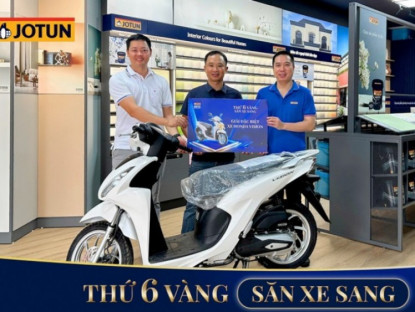 Thông tin doanh nghiệp - Jotun trao thưởng 40 xe Honda Vision cho thầu thợ Việt