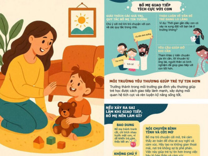 Gia đình - Infographic: Bố mẹ trò chuyện theo cách này, mở ra con đường để trẻ lớn lên thành công thuận lợi