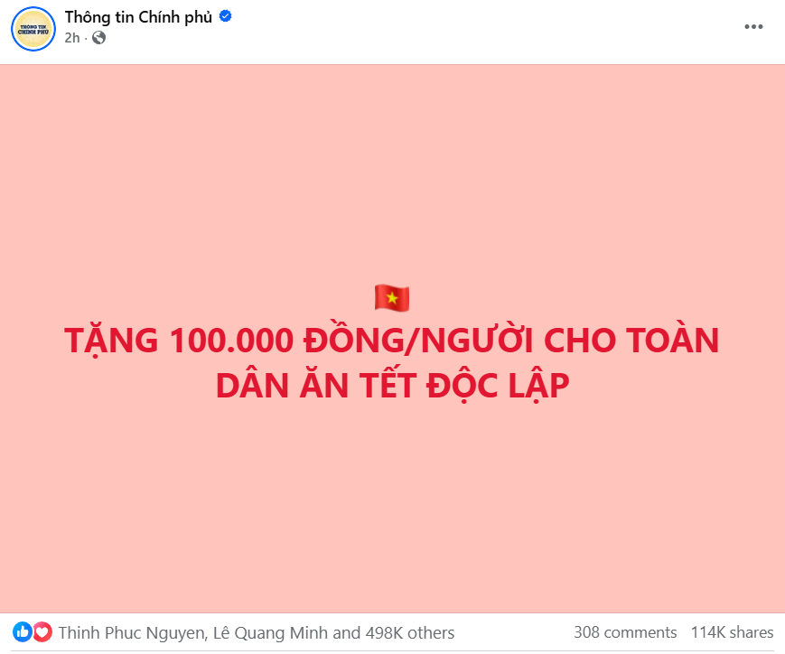 Tặng 100.000 đồng/người cho toàn dân mừng Tết độc lập: VNeID lại khó truy cập - 1