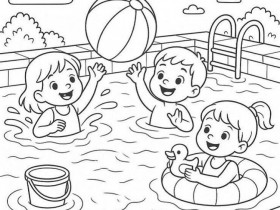 Tranh tô màu các hoạt động vui nên làm vào ngày nghỉ lễ cho bé