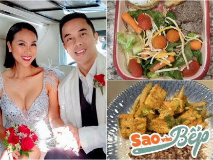 Gia đình - Giọng ca &quot;Vầng trăng khóc&quot; giờ làm vợ đảm bên chồng Việt kiều, cả tháng không ăn thịt cá nhưng toàn món đủ sắc màu