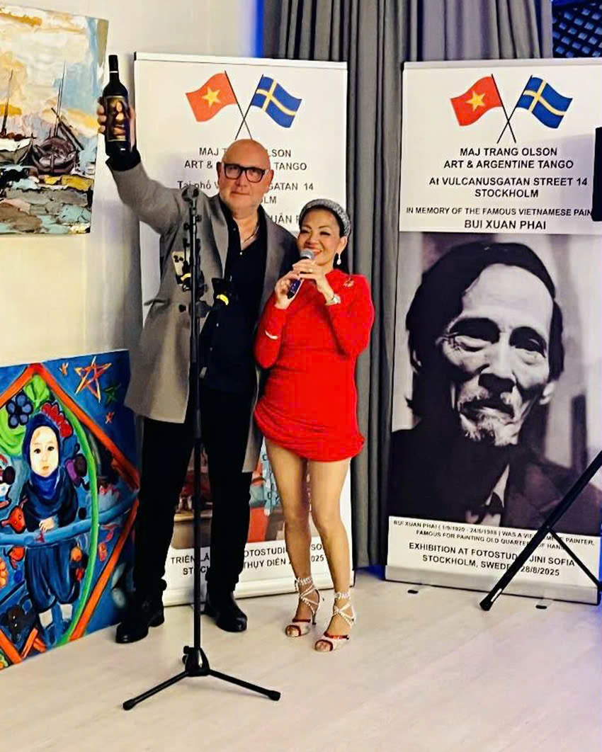 Triển lãm mỹ thuật Maj Trang Olson Art & Argentine Tango “Tưởng nhớ Bùi Xuân Phái” tại Stockholm - Thuỵ Điển - 4