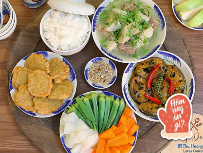 Gia đình - Hôm nay nấu gì: Cơm tối có cá đậm đà, rau củ luộc thanh mát