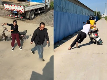 Giao thông - Clip: Cười chảy nước mắt với pha dạy vợ lái xe của các ông chồng