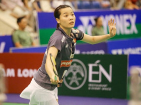 Hoa khôi Thùy Linh đấu kịch tích sao cầu lông Trung Quốc ở chung kết Vietnam Open