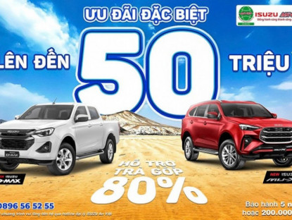 Thông tin doanh nghiệp - Isuzu An Việt tung ưu đãi cực khủng tháng 9/2025 – Giảm giá D-Max &amp; Mu-X tới 50 triệu đồng!