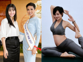 Sao nữ xin vía bầu của H'Hen Niê bụng vượt mặt vẫn xinh, khoe ảnh siêu âm cận mặt em bé nhìn như "photocopy" từ mẹ