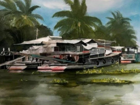Họa sĩ Nguyễn Hồng Quân - Lung linh một miền sông nước