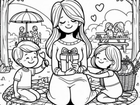 Tranh tô màu 'Mẹ yêu con" dạy bé hiểu tình cảm gia đình, nuôi dưỡng lòng biết ơn từ nhỏ