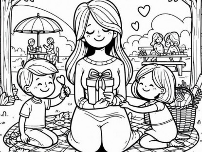 Gia đình - Tranh tô màu 'Mẹ yêu con&quot; dạy bé hiểu tình cảm gia đình, nuôi dưỡng lòng biết ơn từ nhỏ