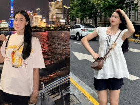 Kiều Trinh cùng dàn chân dài bóng chuyền khoe dáng mỹ miều tại Trung Quốc,