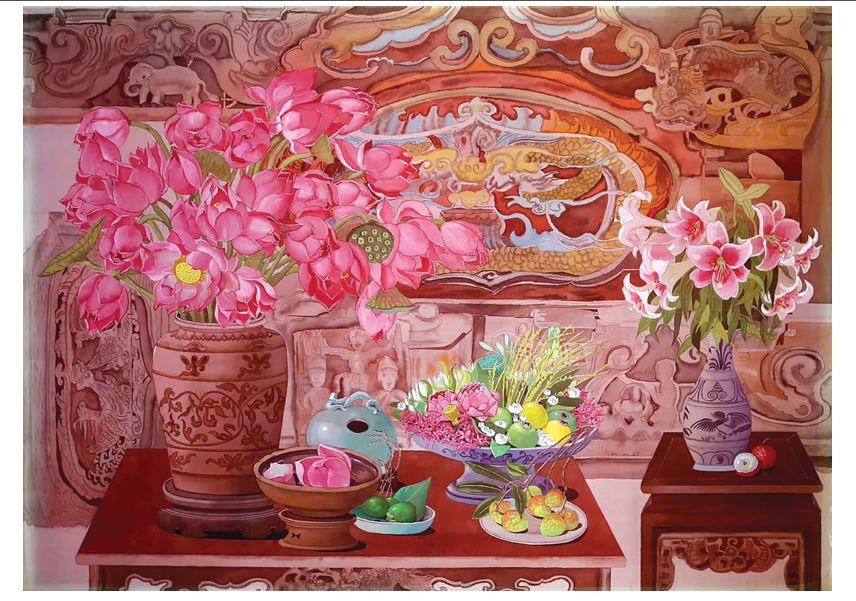 Dấu ấn văn hóa đình làng qua hội họa và điêu khắc - 9