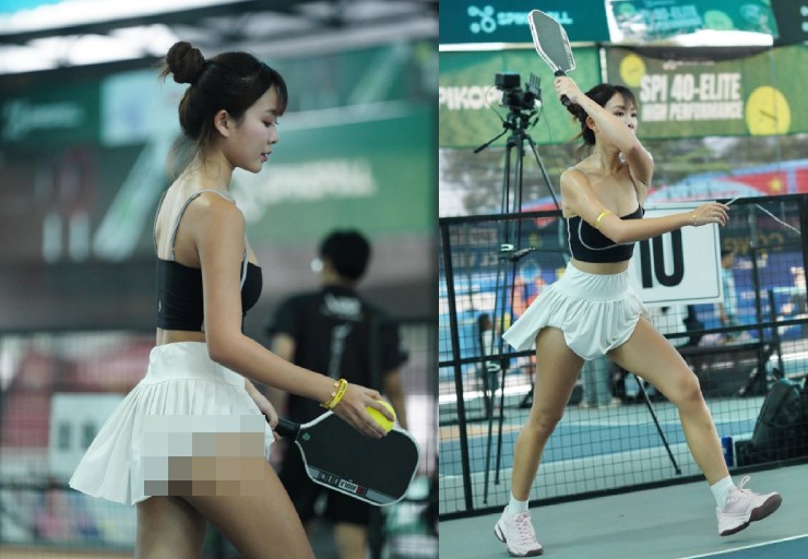 Cô gái "vén váy" chơi pickleball hút triệu lượt xem, phản ứng mạnh vì bị đặt điều - 1