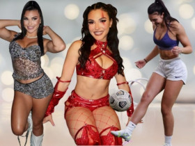Kiều nữ bóng đá chuyển sang đấu vật WWE, gây xôn xao chuyện bán 