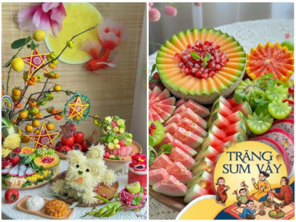 Gia đình - Cứ đến Trung thu là mẹ đảm còn háo hức hơn cả con, nhanh tay làm mâm cỗ sớm nhìn đẹp mê mẩn
