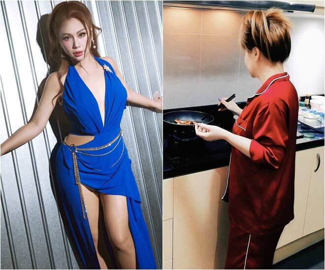 &#34;Chị đẹp&#34; lấy chồng giàu ở Mỹ trên sân khấu nóng bỏng hết cỡ, hóa ra ngoài đời là vợ đảm khéo nấu ăn - 1