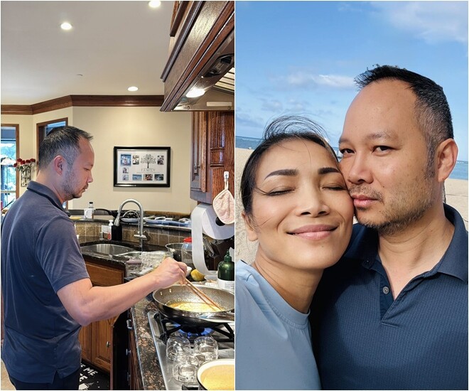 &#34;Em gái Đàm Vĩnh Hưng&#34; khoe cảnh chồng vào bếp, hàng loạt sao Việt ngưỡng mộ vì chọn đúng người - 1