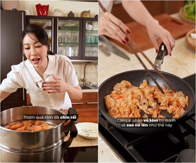 &#34;Hoa hậu nhà trăm tỷ&#34; đeo nhẫn kim cương vào bếp làm món đặc sản Hải Phòng, dàn sao Việt khen nức nở - 8