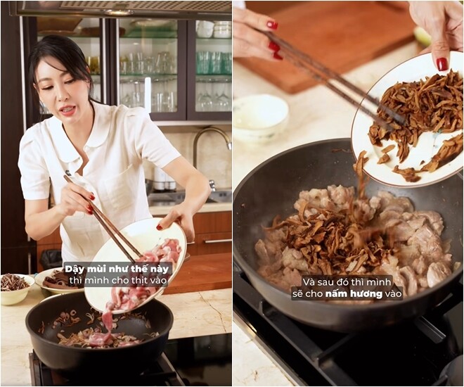 &#34;Hoa hậu nhà trăm tỷ&#34; đeo nhẫn kim cương vào bếp làm món đặc sản Hải Phòng, dàn sao Việt khen nức nở - 9
