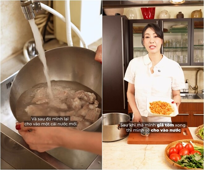 &#34;Hoa hậu nhà trăm tỷ&#34; đeo nhẫn kim cương vào bếp làm món đặc sản Hải Phòng, dàn sao Việt khen nức nở - 10