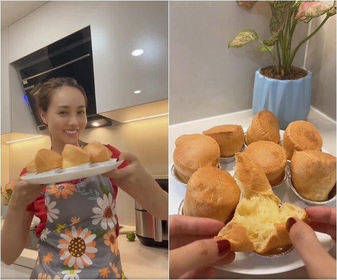 Vợ xinh của NSND Công Lý vào bếp làm món bánh thơm nức nở: &#34;Bạn bè em ai cũng khen ngon&#34; - 1