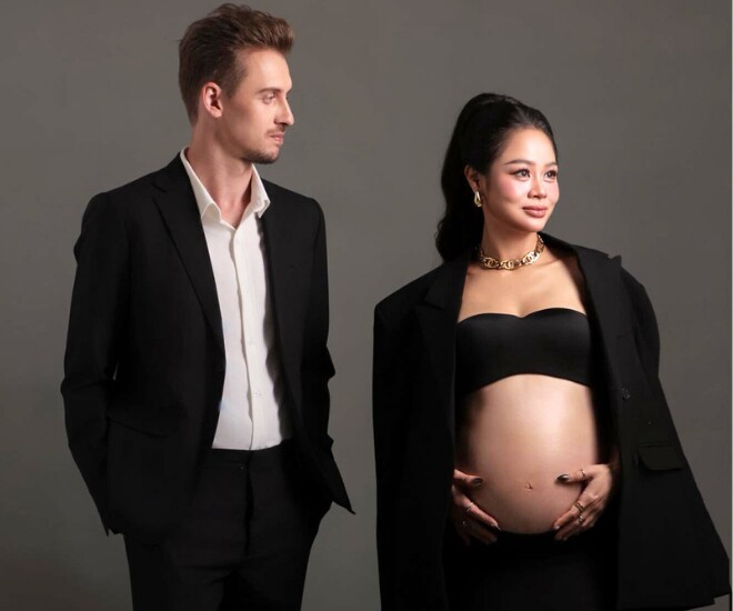 Đẻ con lai với chồng Tây, cô giáo Hồ Ngọc Hà sau sinh da mượt dáng xinh, cảnh tập thể dục khiến người xem nín thở - 1