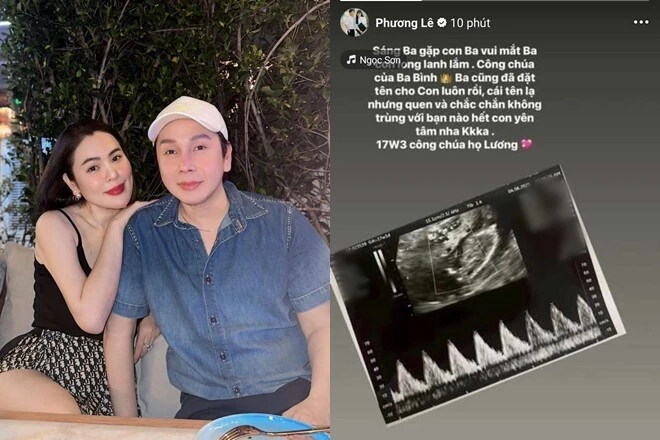 Hoa hậu Phương Lê khoe ảnh siêu âm con gái thứ 4, NSƯT Vũ Luân trầm trồ vì ái nữ chưa chào đời đã sở hữu đặc điểm giống hệt mẹ - 4