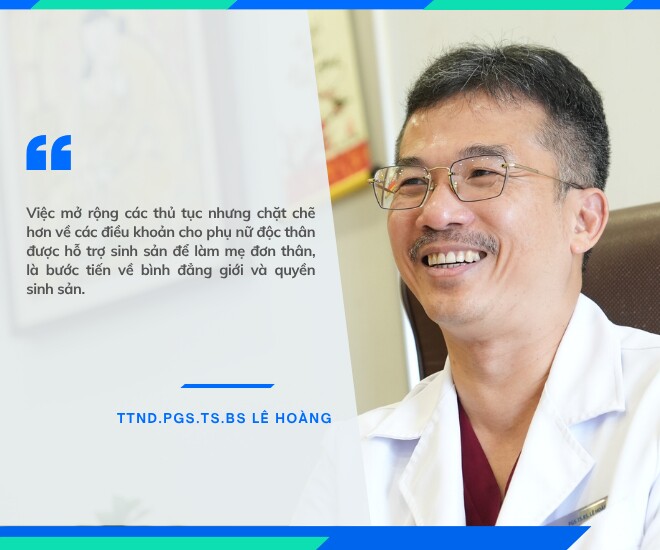 TTND.PGS.TS.BS Lê Hoàng: &#34;Hỗ trợ sinh sản cho phụ nữ độc thân là trao quyền sinh học bình đẳng, không khuyến khích trì hoãn hôn nhân hay làm mẹ đơn thân&#34; - 1